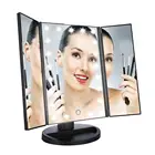 Hot Sale Beauty Care 3 Way Trifold Dressing Table Vanity Makeup Mirror With Led Lights