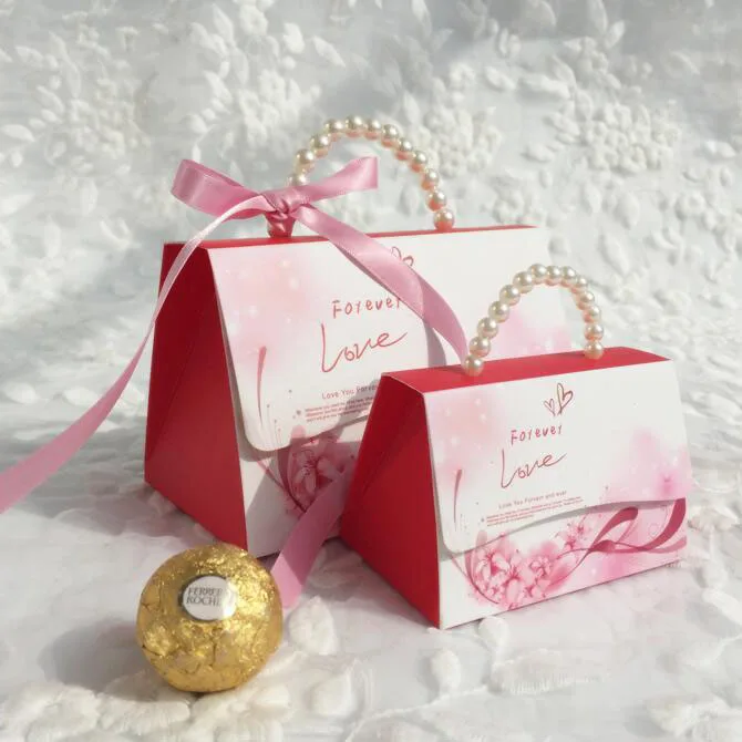 candy box with pearl for baby shower favors wedding party favor