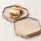 High quality food grade melamine 11 inch food grade wooden grain plate