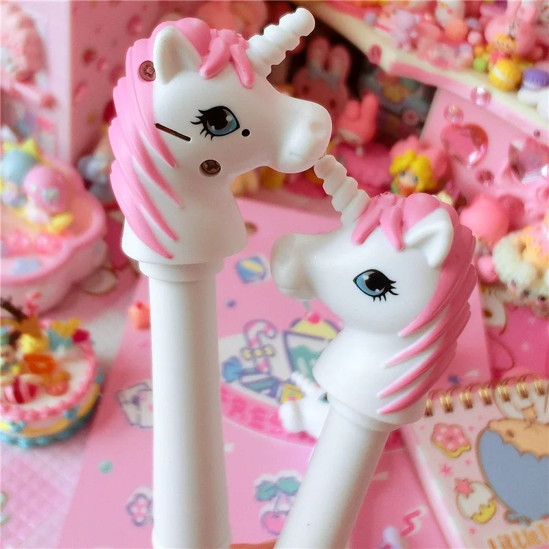 3pcs-lot-Novelty-Cute-Unicorn-Head-Torch-Pen-Flashlight-Sound-Ballpoint-Pen-Office-Student-Supplies-Children (4)