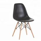 home living dining room restaurant sillas abs plastic chair with solid wood legs