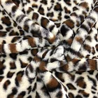 Changshu 100% polyester custom leopard printed rabbit fur fleece fabric for home textile