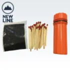 3-in-1 Plastic Waterproof Match Storage Box with Matches and Striker Dry Case Fire Starter Flint Striker