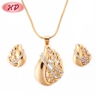 Fashion Jewelry Supplier 2018 African 18K Gold Plated Fashion Jewelry Sets