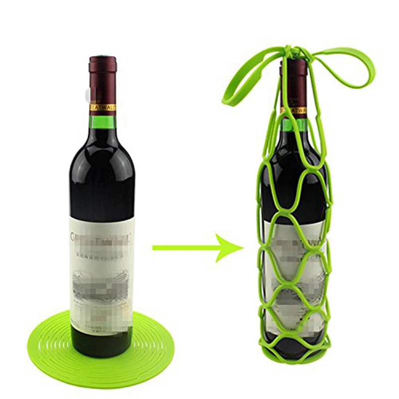 Single Bar Mat Silicone Wine Bottle Holder