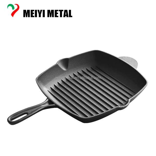 cast iron square grill pan