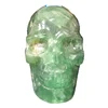 Wholesale Customized Hand carved Natural Green Fluorite Crystal Skulls For Home Decoration