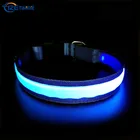 usb rechargeable christmas light up bright dog collar de perro luces led dog collar