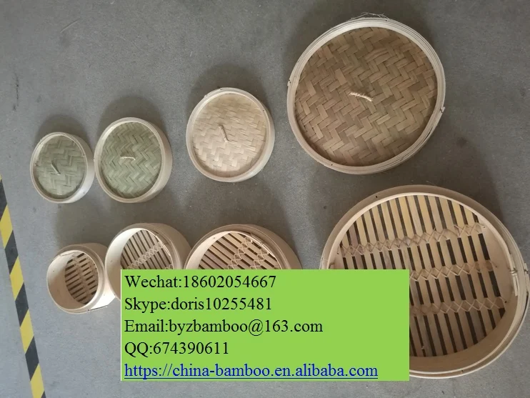 round bamboo steamer for fashionable lifestyle , high quality