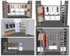 Latest wardrobe door design wardrobe pole system for baby closet organizers