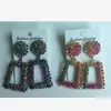 wholesale custom statement jewelry colorful neon metal earrings geometric multicolor alloy dangling earrings