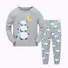 Winter Sleepwear Kids Two Piece 100% Cotton Print Boys Pajama Sets
