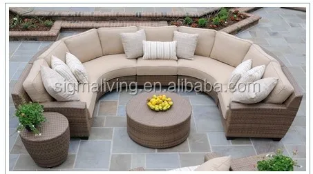 New Arrivals outdoor Furniture 6 Pcs royal rattan sofa set
