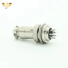 GX connector gx16 male plug with socket 3 pin 2pin dc power audio plug gold with screw