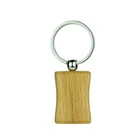 China Manufacturer Wood Keyring Custom Logo Natural Wood Keychain