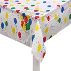 Happy Birthday Party Tablecloths Kids Disposable Plastic Table Covers