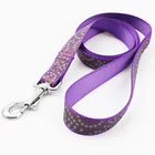 Reflective neoprene padded nylon flexi dog leash with metal accessories from China manufacturer