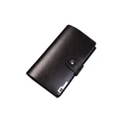 Men black large size personal pvc plastic soft leather identity business card holder