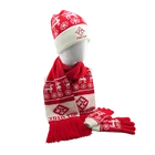 Fashion Man Women Custom Wholesale Winter Christmas Hat And Scarf Set