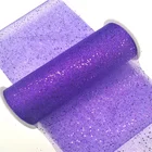 100% polyester sequin mesh fabric tulle roll with glitter