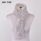 Custom Made European Style Real Rex Rabbit Warm Scarf for Woman in Winter