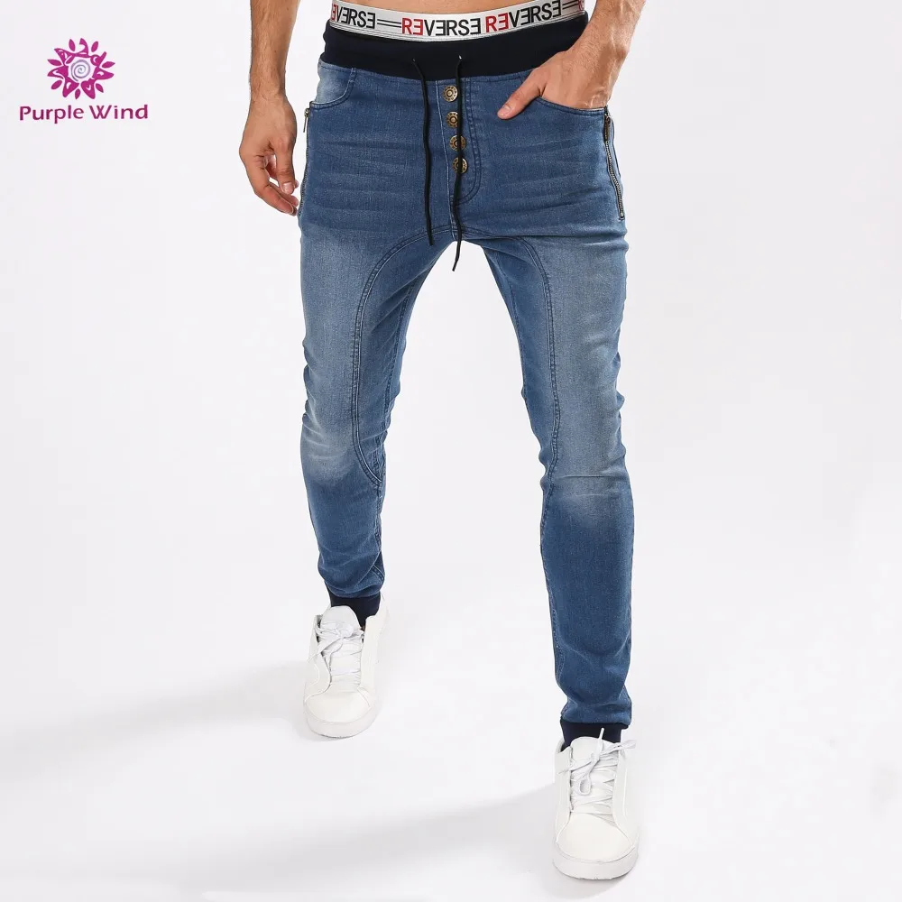 Custom Blue Slim Jogger Jeans Denim New Man Jean Oem