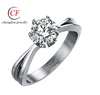 Silver Color Stainless Steel Wedding Jewelry Diamond Rings For Women