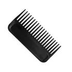 Wholesale Cheap Black Wide Tooth Hair Beard Comb Small MOQ Hot Selling Common Plastic Pocket Hair Comb