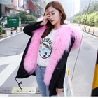 New Product Custom Mongolian Lamb Fur Lining Coat Parka Jacket Women Winter