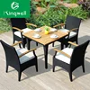 9pcs outdoor ratan furniture garden dining table set