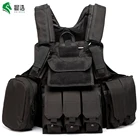 Durable custom body armor police black tactical vests paintball vest gears safety plate carrier military vest