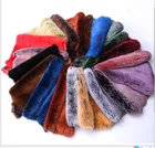 Rex Rabbit Black Color Rex Rabbit Fur Skin With White Tips