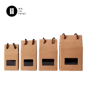 hotsale good quality kraft paper gift box with pvc clear window