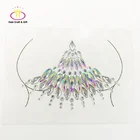 Glitter Rhinestone Crystal Stick On Face Body Art Nipple Jewels Chest Gems Tattoo Sticker