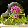 Heart shaped triangle glass vase