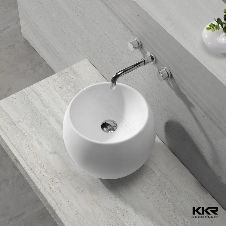 Kkr mármol blanco buque travertino vanidad baño lavabos ... Baños modernos marmol travertino