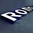 Hot sale fashion custom color quality white logo outdoor fashion metal letter sign for shop store