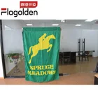 Flagolden 3x5 custom logo aluminum beach flag for football advertising