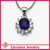 2014 hot sale jewelry fashionable dark blue stone pendant