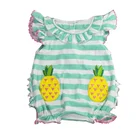 2019 Puresun infant wholesale girl clothes ruffle summer wear bubble baby romper toddler clothing