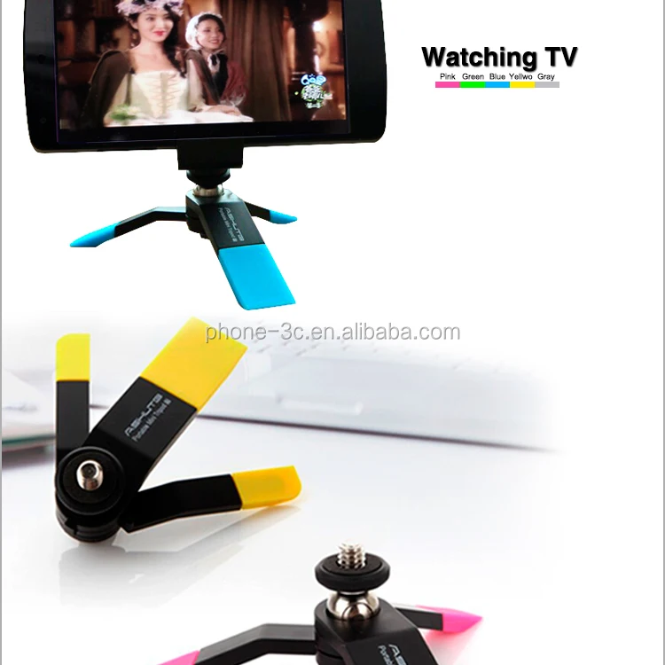 Carry-home Universal Mounting Phone Tripod for Phone and Camera with Metal Holder