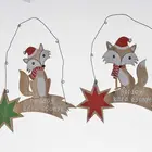 Wall Door Hanging Wooden Fox Hanging For Home Garden Decor,Christmas ornament,Holiday Decoration