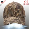 high quality custom 100% cotton led light camo baseball cap