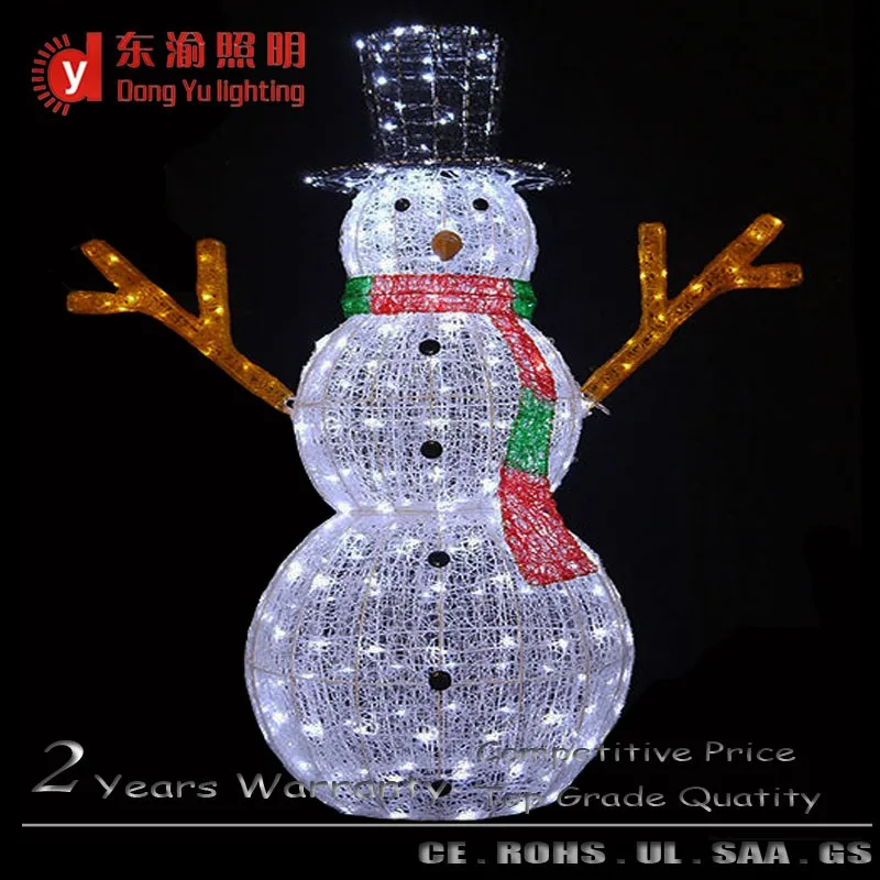 Large Acrylic Christmas Outdoor Decoration Lighting Snowman Ornaments