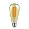 Wholesale Alibaba Gold Tinted Glass dimmable E27 Spiral Lamp Vintage Flexible LED Filament Bulb ST64