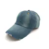 custom denim low cut oem men distressed baseball hats