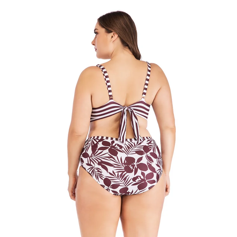 New Arrival Brazilian Print Bikini Push Up Sexy Lady Plus Size Swimwear