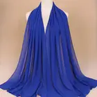 Cosum hat sale plain silk chiffon hijab with gold beads women shimmer scarf diamond scarves
