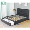 Free Sample Leather Day Royal King Size Bed With Drawers