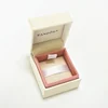 Extreme simple pure color velvet lining leather paper packing ring box